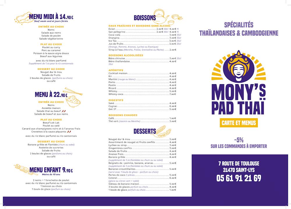 Mony’s Pad Thaï - Menu Image 3